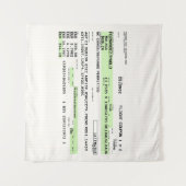 Boarding Pass - Retro Wandteppich (Vorderseite (Horizontal))