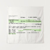 Boarding Pass - Retro Wandteppich (Vorderseite)