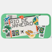 Boarding PASS RIO DE JANEIRO BRAZIL iPhone FALL Hülle (Hinten horizontal)