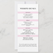 Boarding Pass Rosa Bachelorette Wochenende Einladung (Rückseite)