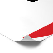 Boarding Pass - Rot Poster (Ecke)