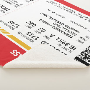 Boarding Pass - Rot Sherpadecke