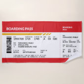 Boarding Pass - Rot Strandtuch (Vorderseite)