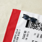 Boarding Pass - Rot Strandtuch (Beispiel)
