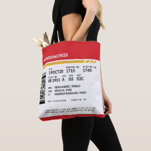 Boarding Pass - Rot Tasche