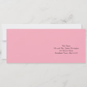 Boarding Pass RSVP-Karte mit Hibiskus Einladung (Rückseite)