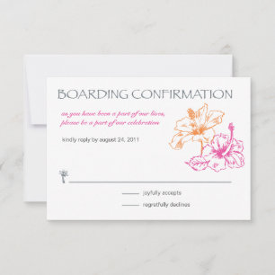 Boarding Pass RSVP-Karte RSVP Karte