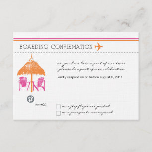 Boarding Pass RSVP-Karte RSVP Karte