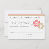 Boarding Pass RSVP-Karte RSVP Karte (Vorderseite)