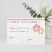 Boarding Pass RSVP-Karte RSVP Karte (Stehend Vorderseite)