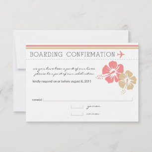 Boarding Pass RSVP-Karte RSVP Karte