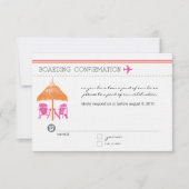 Boarding Pass RSVP-Karte RSVP Karte (Vorderseite)