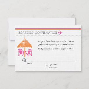 Boarding Pass RSVP-Karte RSVP Karte
