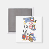 BOARDING PASS SANTIAGO DE LOS CABALLEROS DOMINICAN MAGNET (Vorderseite/Rückseite)