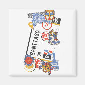 BOARDING PASS SANTIAGO DE LOS CABALLEROS DOMINICAN MAGNET (Vorne)