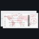Boarding Pass Save the Date, Blush World Map Einladung<br><div class="desc">PixDezines boarding pass save the date for any destination wedding with blush pink world map and a tiny red heart to indicate your destination. To view more of our boarding pass collection,  copy and paste this url: www.zazzle.com/pixdezines boarding pass?rf=238522335502586196 Copyright © 2008-2019 PixDezines.com™ All rights reserved.</div>