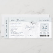 Boarding Pass Save the Date Einladung (Vorderseite)