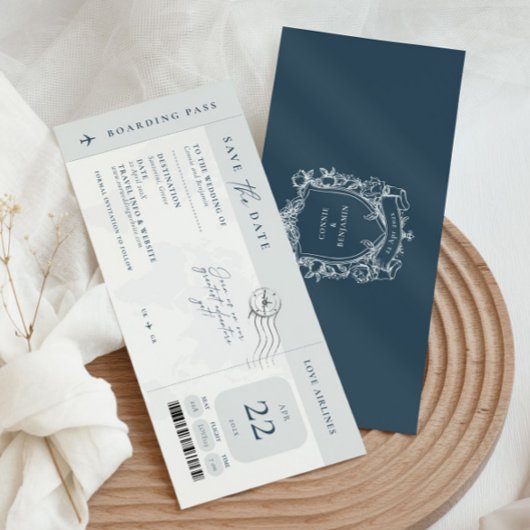 Boarding Pass Save the Date Einladung