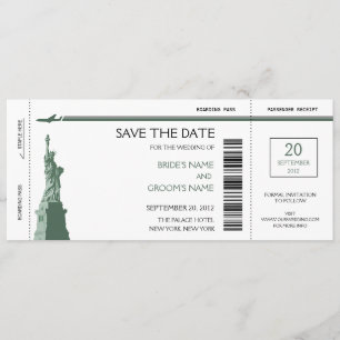 Boarding Pass Save the Date Einladungen