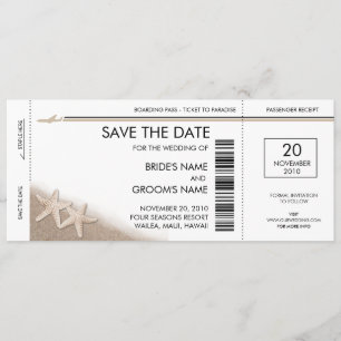 Boarding Pass Save the Date Einladungen