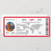 Boarding Pass Scratch Surprise Holiday/Trip Reveal Einladung (Vorne/Hinten)