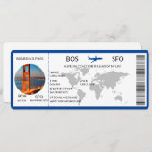 Boarding Pass Scratch Überraschung Einladung (Vorne/Hinten)