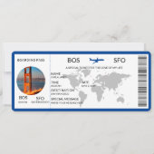 Boarding Pass Scratch Überraschung Einladung (Vorderseite)
