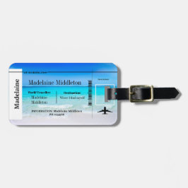 Boarding Pass Sea Ocean Szene Gepäckanhänger