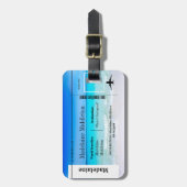 Boarding Pass Sea Ocean Szene Gepäckanhänger (Vorderseite vertikal)