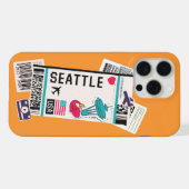 BOARDING PASS SEATTLE USA iPhone HÜLLE (Rückseite (Horizontal))
