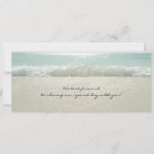 Boarding Pass Strand Wellen Hochzeitsfeiern & UAWG Einladung (Rückseite)