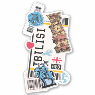 BOARDING PASS TBLISI GEORGIA AUFKLEBER