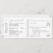 Boarding Pass Ticket All-In-One Einladung Lilac (Vorderseite)