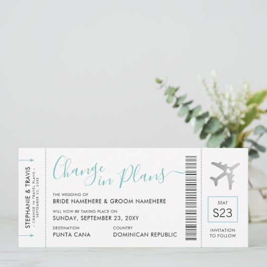 Boarding Pass Ticket Ändern Sie das Datum Silver F Ankündigung (Stehend Vorderseite)