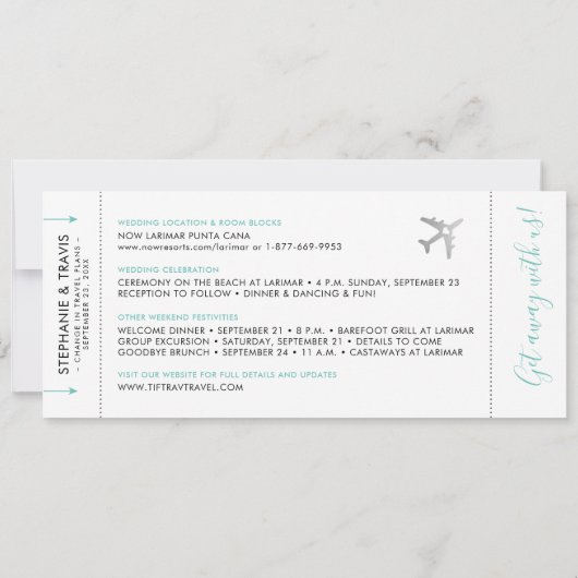 Boarding Pass Ticket Ändern Sie das Datum Silver F Ankündigung (Rückseite)