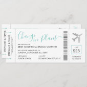 Boarding Pass Ticket Ändern Sie das Datum Silver F Ankündigung (Vorne/Hinten)