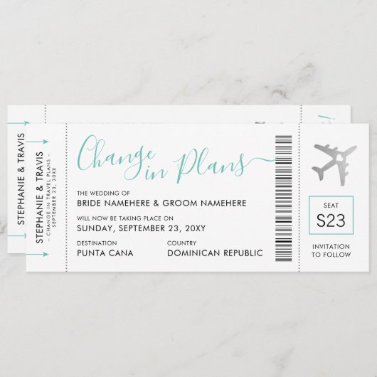 Boarding Pass Ticket Ändern Sie das Datum Silver F Ankündigung (Vorne/Hinten)