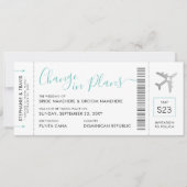 Boarding Pass Ticket Ändern Sie das Datum Silver F Ankündigung (Vorderseite)