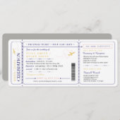 Boarding-Pass-Ticket Einladung zur Hochzeit (Vorne/Hinten)