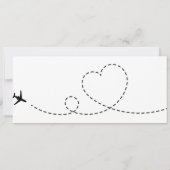 Boarding Pass Ticket Foto Personalisiert Custom Save The Date (Rückseite)