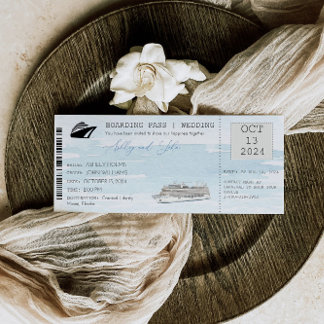 Boarding Pass Ticket Hochzeit Einladung