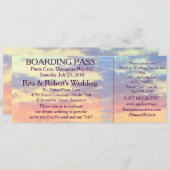 Boarding Pass Ticket | Hochzeit in Urlaubsort Einladung (Vorne/Hinten)
