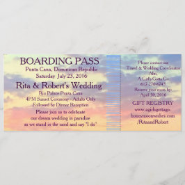 Boarding Pass Ticket | Hochzeit in Urlaubsort Einladung