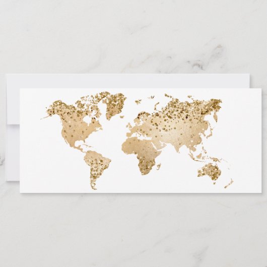 Boarding Pass Ticket Hochzeit in Urlaubsort Gold P Einladung (Rückseite)