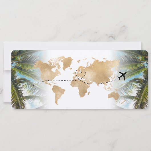 Boarding Pass Ticket  Puerto Rico Einladung (Rückseite)