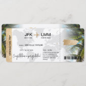 Boarding Pass Ticket Puerto Rico Einladung (Vorne/Hinten)