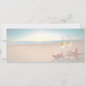 Boarding Pass Tickets Modern Beach Wedding Einladung (Rückseite)