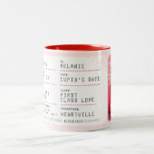 Boarding Pass To Love Plane Ticket Valentine's Day Zweifarbige Tasse (Mittel)