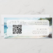 Boarding Pass to Paradise QR Code Hochzeit Einladung (Rückseite)