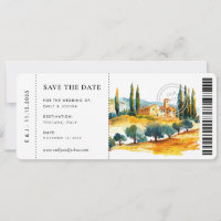 Boarding Pass Toscana Italien Hochzeit retten Datu